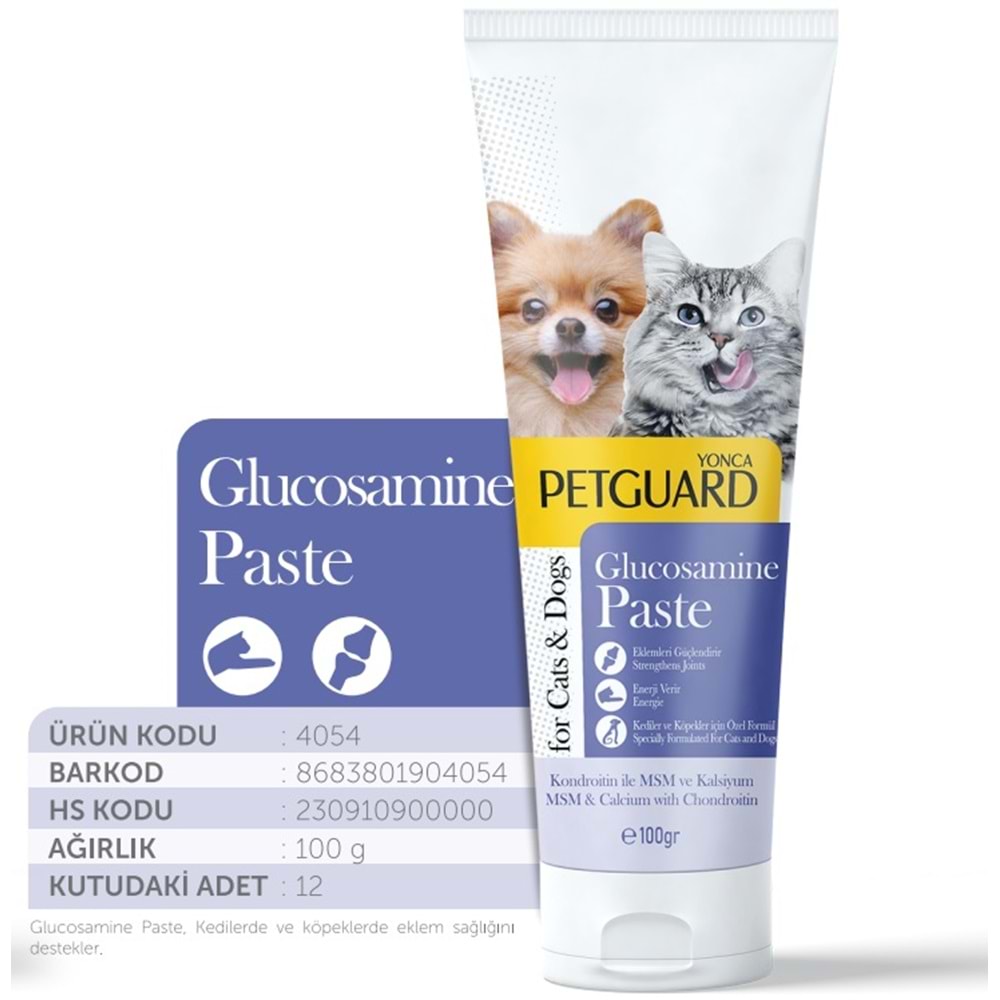 Petguard Glucosamine Kedi Köpek Paste 100Gr