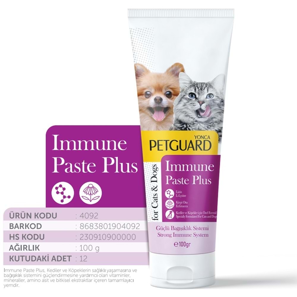 Petguard Immune Paste Plus Kedi Köpek 100Gr