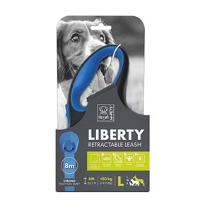 M-Pets Lıberty Otomatik Gezdirme Şerit 8Mt/Blue (L)