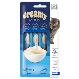 M-Pets Creamy Tonbalıklı Karidesli Kedi Ödülü 4X15Gr