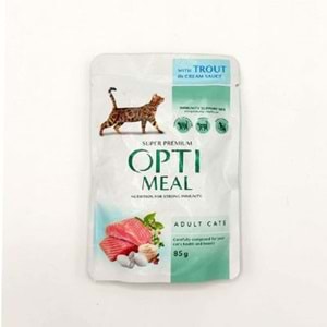Optimeal Alabalıklı Krema Soslu Yaş Ked.Mam.85G