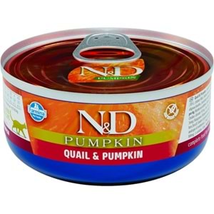 N&D Pumpkın Kedi Konserve Bıdırcın & Balkabağı 70 gr