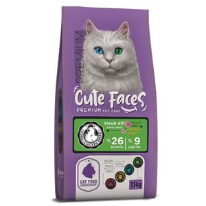 Cute Faces Premium Kitten 26/9 Chicken 15 kg