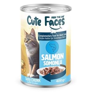 Cute Faces Adult Cat Salmon Sos İçinde Et Parçacıklı 400 Gr. Konserve