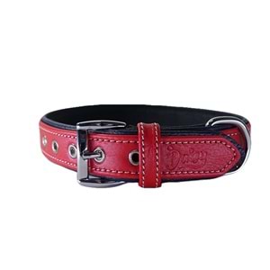 Daisy Flotter Deri Köpek Tasması S-2,5cm Kırmızı-Laci