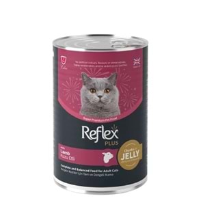 Reflex Plus Jöle İçinde Et Parçacıklı Kuzu Etli Yetişkin Kedi Maması 400 G
