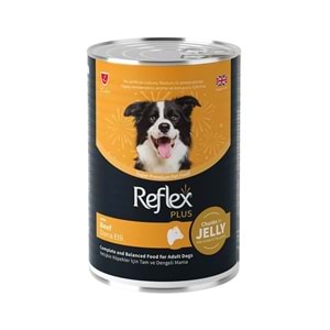 Reflex Plus Jöle İçinde Et Parçacıklı Dana Etli Yetişkin Köpek Maması 400 G