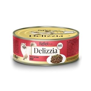 DELIZZIA SOS İÇİNDE PARÇA ETLİ DANA ETLİ YETİŞKİN KEDİ MAMASI 85GR