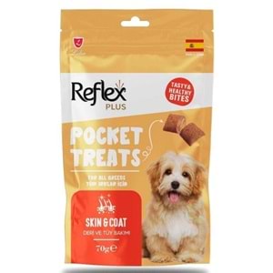 Reflex Plus Pocket Treats Deri ve Tüy Sağlığı İçin Köpek Ödül Maması 70 Gr