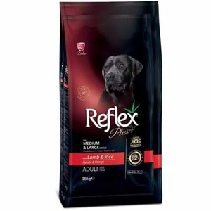 Reflex Plus Büyük Irk Kuzu&Pirinç Yetişkin Köp. Maması 18 Kg