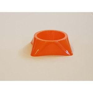 Renkli Yuvarlak Mama Kabı Tekli Plastik Büyük