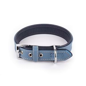 Canini Flotter Deri Turkuaz Köpek Tasması 4 Cm 54-64 Cm XL