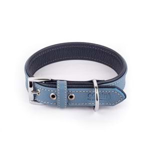 Canini Flotter Deri Turkuaz-Laci Köpek Tasması 2,5 Cm 29-37 Cm XS