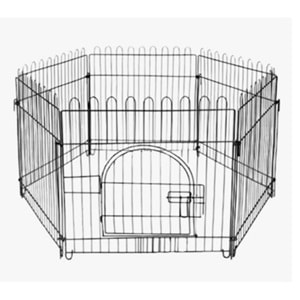 Metal Kedi ve Köpek Çiti 60x90 Siyah