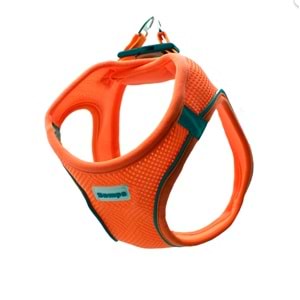 Zampa Air Mesh Kedi Köpek Göğüs Tasma L Turuncu