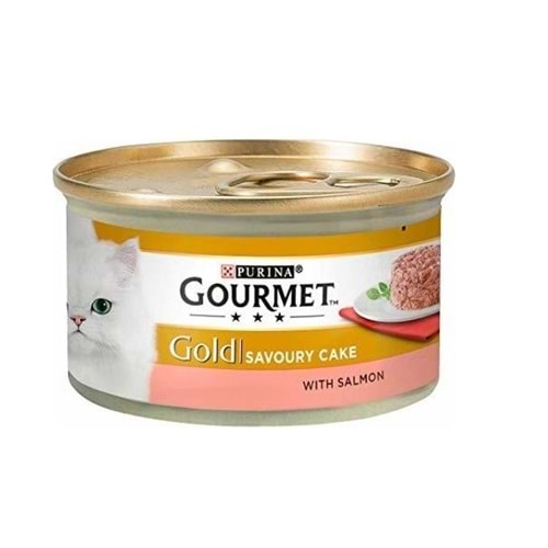 Gourmet Gold Kıyılmış Somonlu Yetişkin Kedi Konservesi 85 Gr