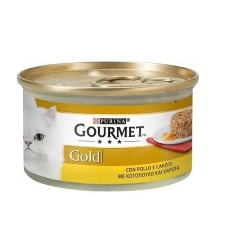 Gourmet Gold Kıyılmış Tavuklu Ve Havuçlu Yetişkin Kedi Konservesi 85 Gr
