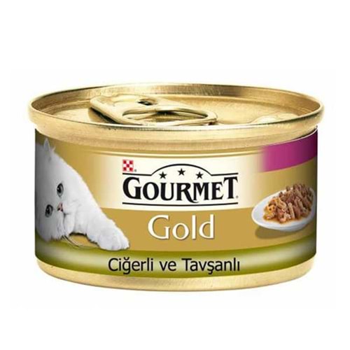 Gourmet Gold Ciğerli Tavşanlı 85Gr Kedi Konservesi