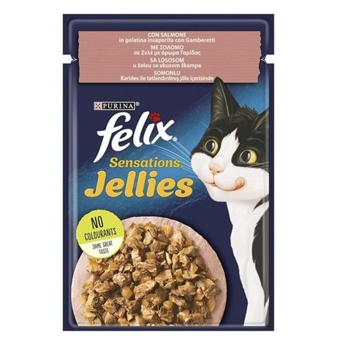 Felix Sensation Somon & Karidesli Kedi Yaş Mama 85 Gr