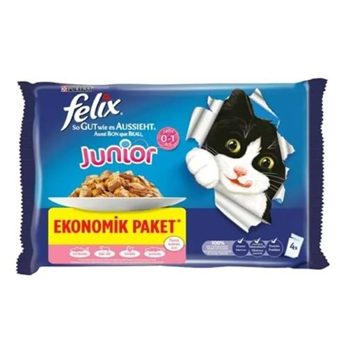 Felix Yavru Tavuklu/Etli Ekonomik Paket 4x85 gr