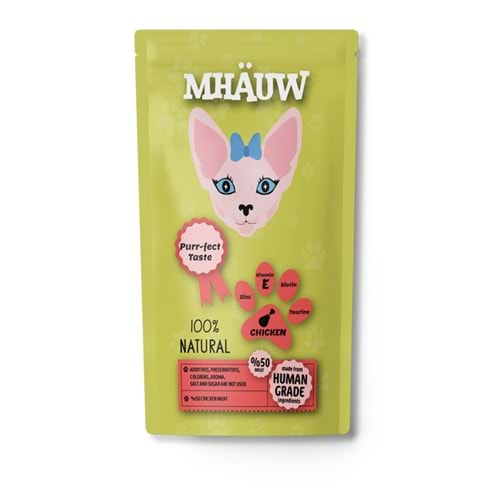 Mhauw Tavuklu Kedi Maması 80G