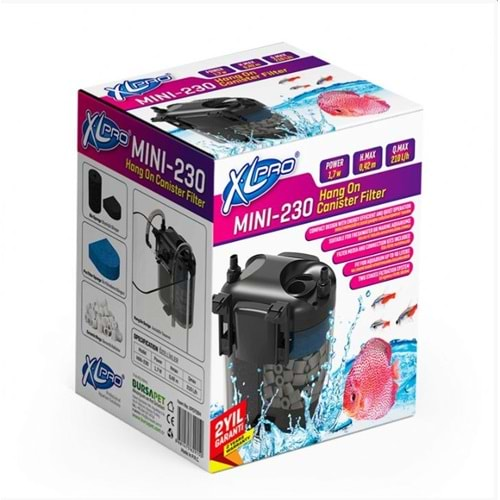 Xlpro Mını-230 Mini Dış Filtre 210L/H (Dolu)