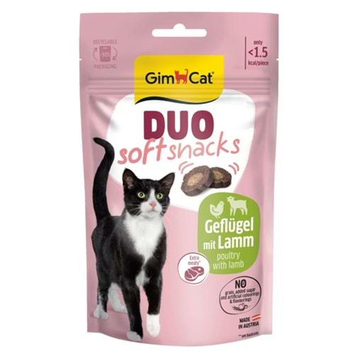 GimCat Duo Soft Snacks Poultry with Lamb Kedi Ödülü 50 Gr