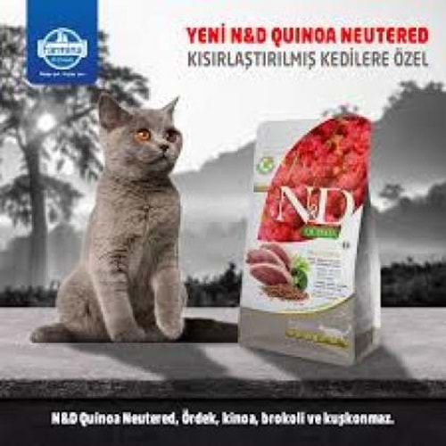 N&D Quınoa Ördek Bokoli&Kuşkonmaz Neutered 1,5 Kg