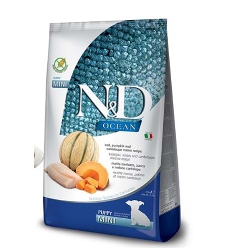 N&D Ocean B.kabağı Morina&Kavun Puppy Mını 2,5 Kg