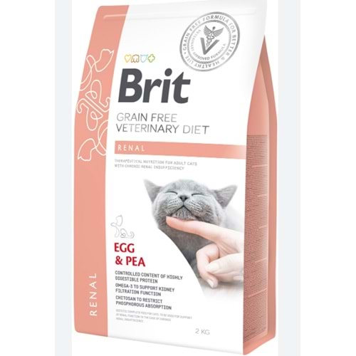 Brit Veterinary Diet Renal Böbrek Yetmezliği olan Kediler için Tahılsız Kedi Maması 2kg