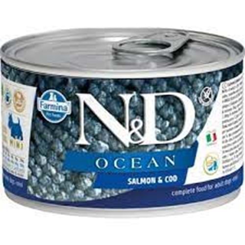 N&D Ocean Köpek Konserve Somon & Morina Balığı Mini 140 Gr