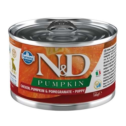 N&D Pumpkin Köpek Konserve Tavuk & Nar Puppy Mini 140 Gr
