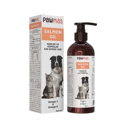 Pawmas Kediler ve Köpekler İçin Salmon Oil 200 Ml