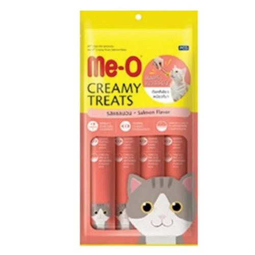 Meo Kremalı Somonlu Sıvı Kedi Ödülü 4x15gr