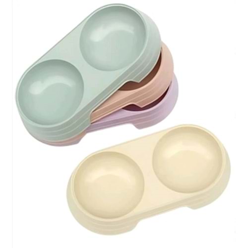 İkili Plastik Mama Kabı 23x12x4h