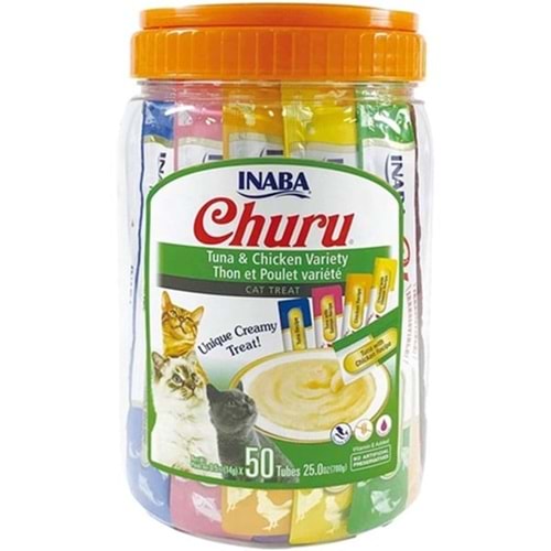 Churu Cream Tuna ve Tavuklu Kedi Ödül Kreması 50 x 14 Gr