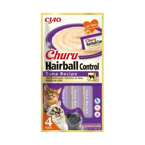 Churu Hairball -Tüy Yumağı Kontrollü- Ton Balıklı Ödül Maması