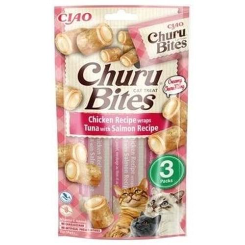 Cıao Churu Bites Tavuk Sargılı,Ton Balıklı Ve Somonlu Kedi Ödül Maması