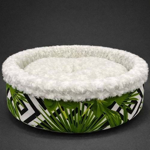 Speciel Peluş Simit Yatak Beyaz 50X50X15Cm