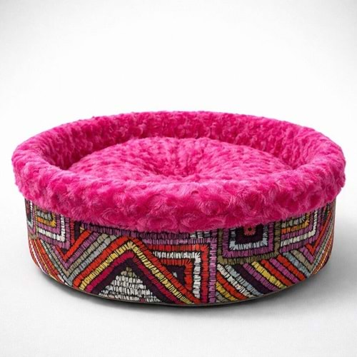Speciel Peluş Simit Yatak Fuşya 50X50X15Cm