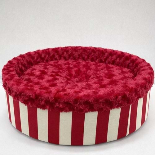 Speciel Peluş Simit Yatak Kırmızı 50X50X15Cm