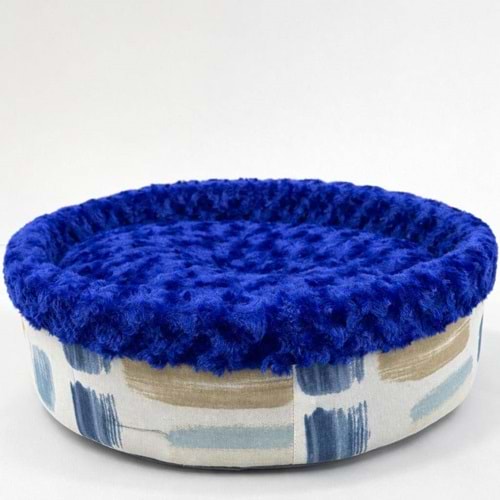 Speciel Peluş Simit Yatak Mavi 50X50X15Cm