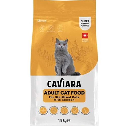 Caviara Tavuklu Yetişkin Kısır Kedi Maması 1,5 Kg