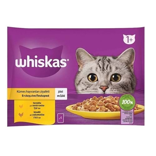 Whiskas Kümes Hayvanları Ziyafeti Poşet Yaş Mama 4x85