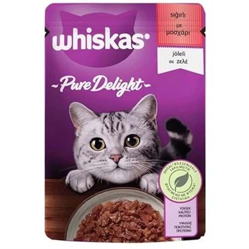 Whiskas Pure Delight Sığırlı Poşet Yaş Mama 85 gr