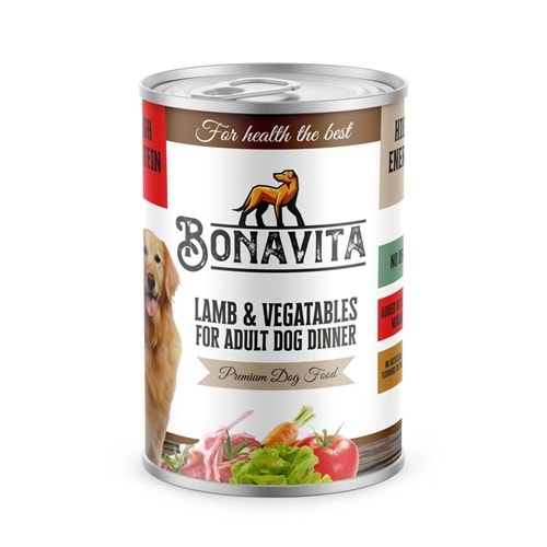 Bonavita Kuzu Etli&Sebzeli Yetişkin Köpek Konservesi 400 gr