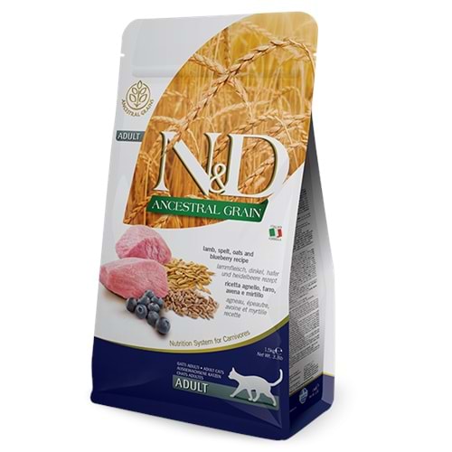 N&D Ancestral Graın Kuzu, K.Buğday,Yulaf&Yaban Mersini Adult 1,5 Kg