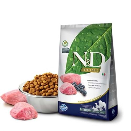 N&D Prıme Kuzu&Yaban Mersini Adult Med&Maxı 2,5 Kg