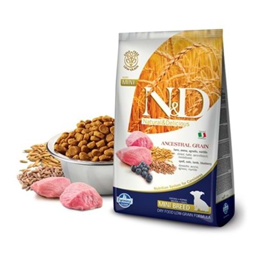 N&D Ancestral Graın Kuzu, K. Buğday,Yulaf&Y.Mersini Puppy Mını 7 Kg