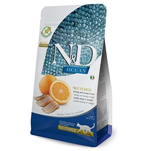 N&D Ocean Ringa Balığı&Portakal Neutred Adult 1,5 Kg